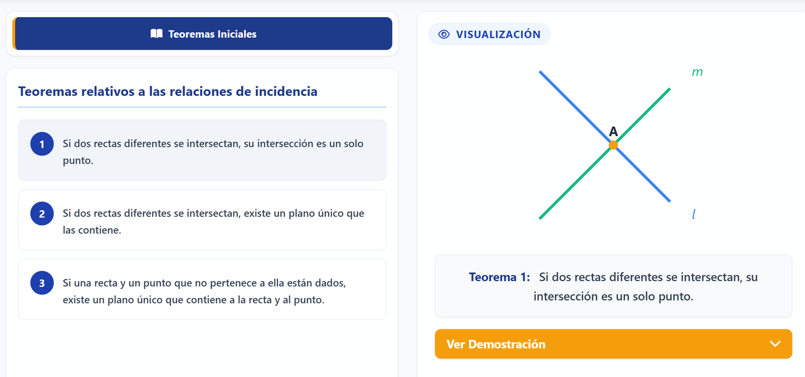 Teoremas de Incidencia